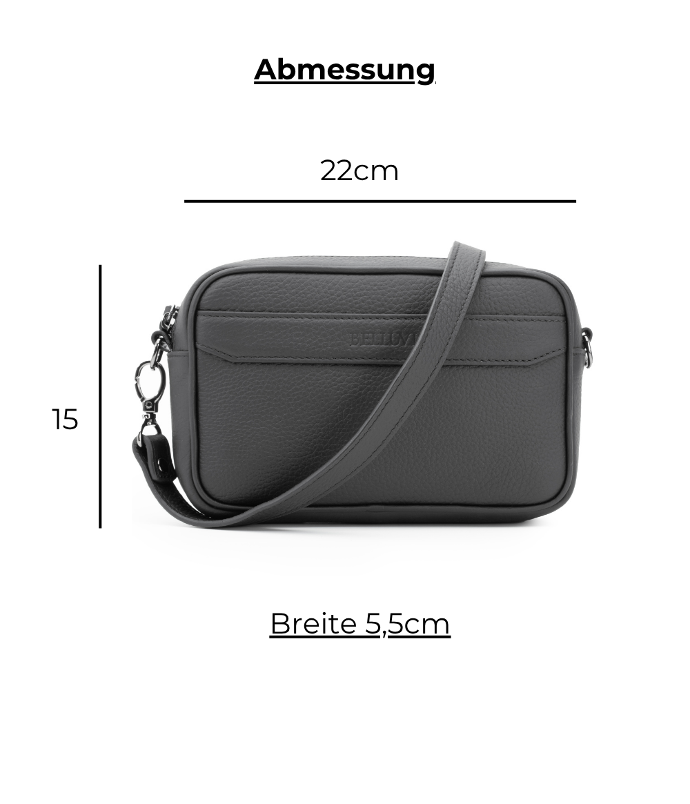 Belluvi pouch bag with shoulder strap black