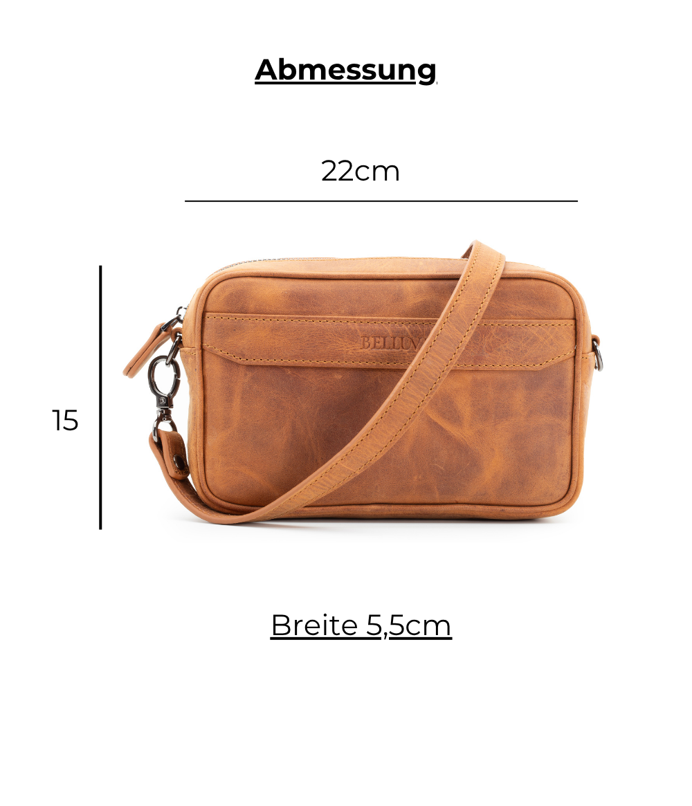 Borsa a marsupio Belluvi con tracolla marrone