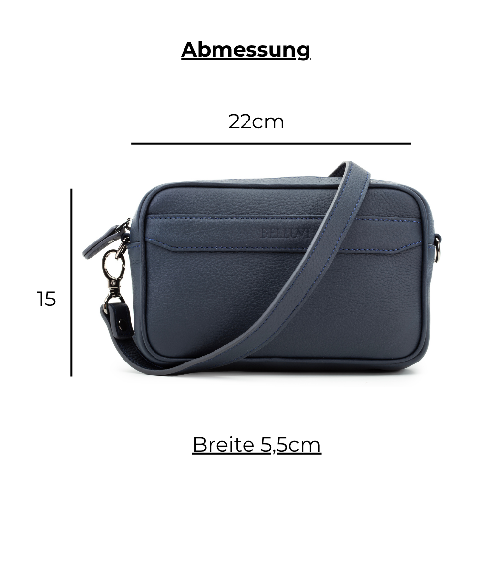 Belluvi pouch bag with shoulder strap ocean blue