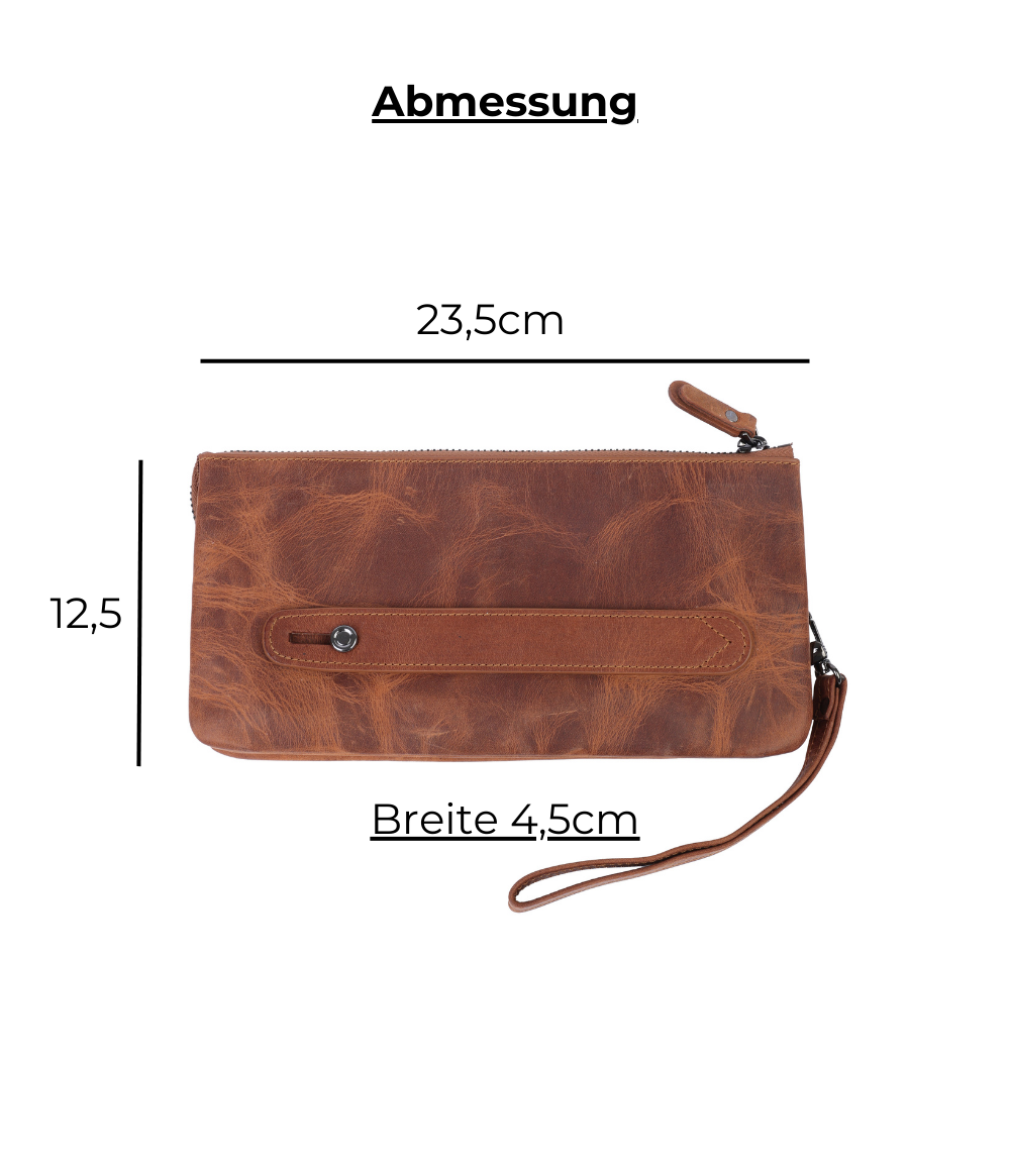 Belluvi Clutch-Wandelbare Crossbodybag Braun