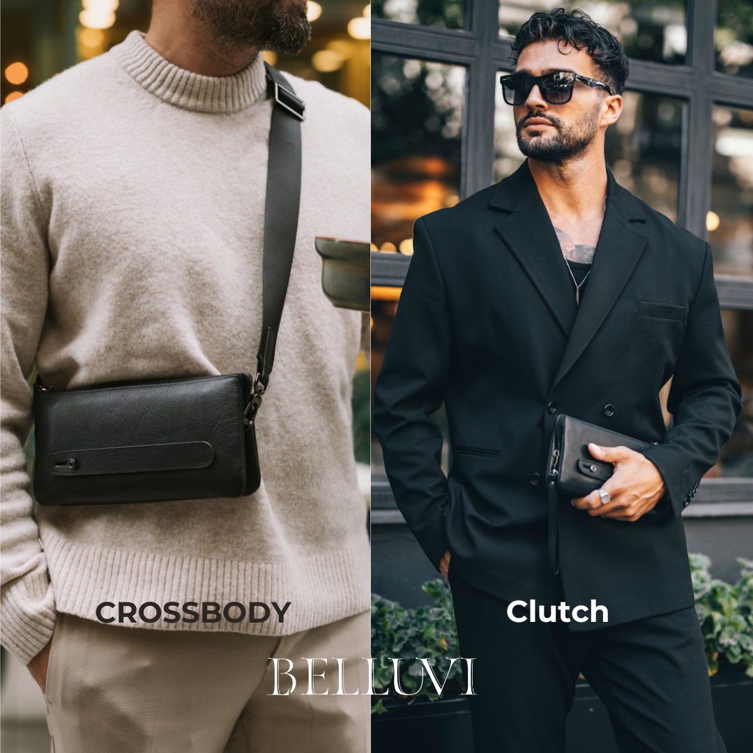 Belluvi Clutch & Crossbody Bundle Black