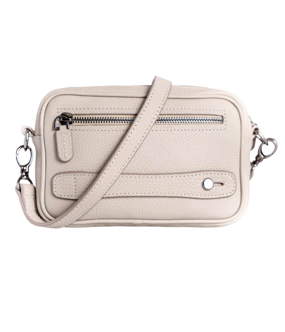Belluvi Pouch Bag mit Schulterriemen Grau