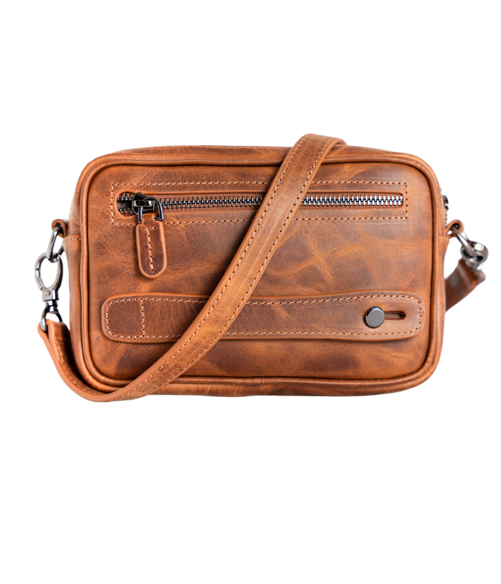 Belluvi Pouch Bag mit Schulterriemen Braun