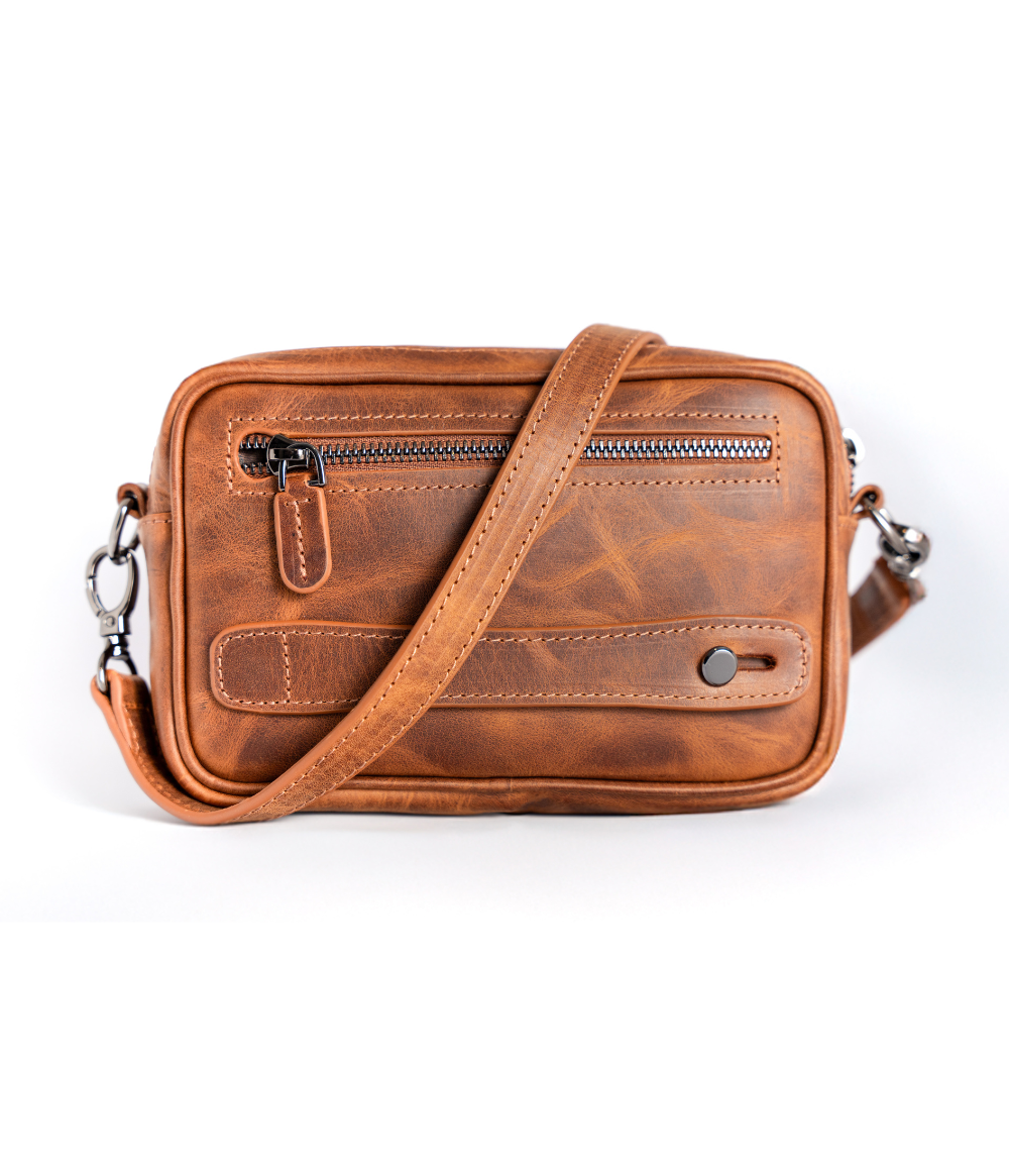 Belluvi Pouch Bag mit Schulterriemen Grau