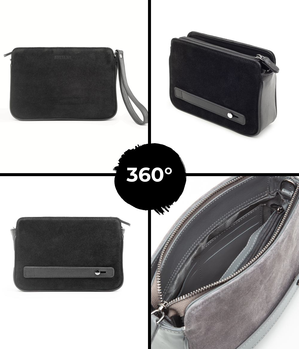 L`allure velor gray with shoulder strap