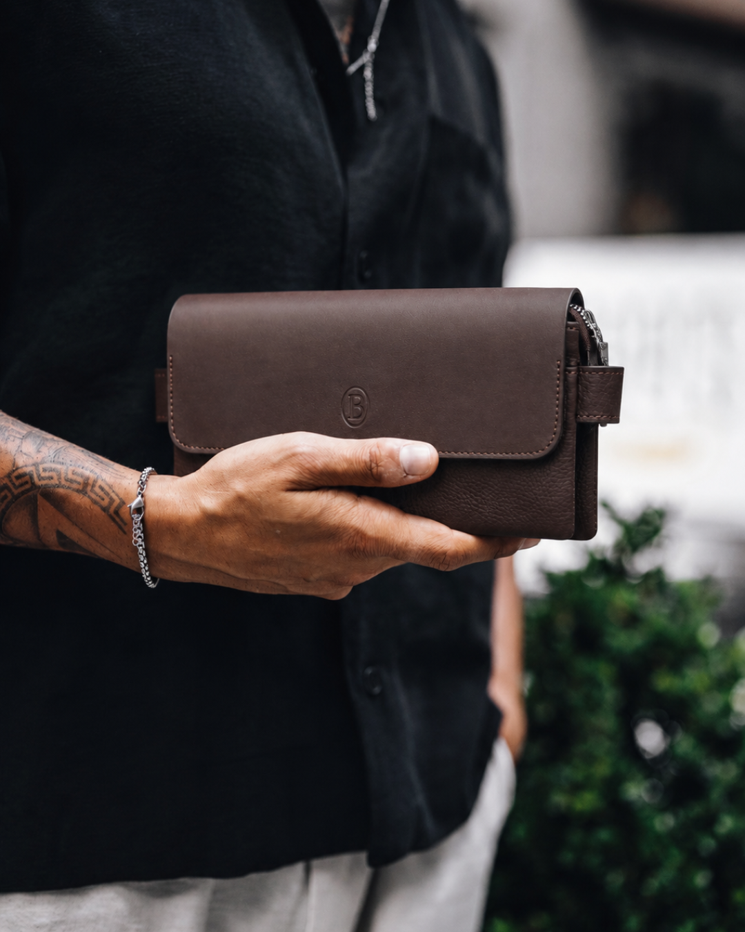 Milano Clutch Dunkelbraun