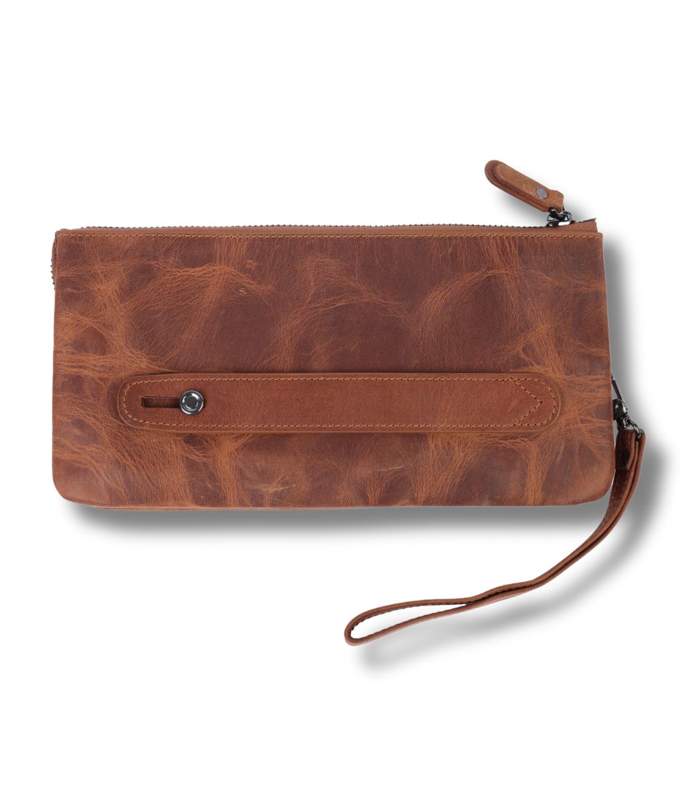 Belluvi Clutch-Wandelbare Crossbodybag Braun