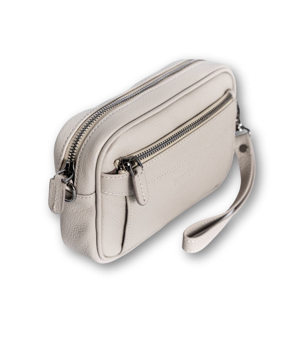 Belluvi Pouch Bag mit Schulterriemen Grau