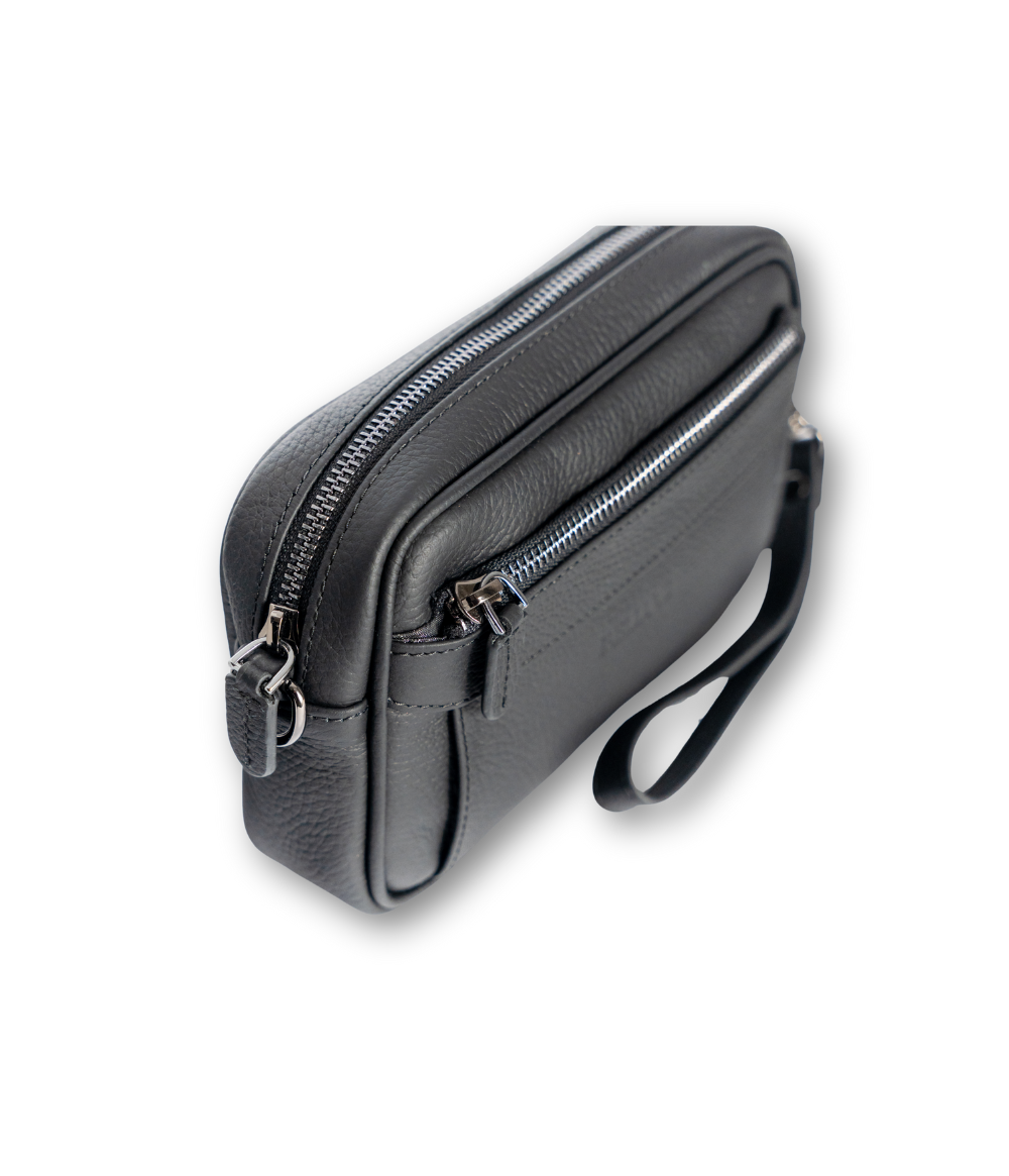 Belluvi Pouch Bag mit Schulterriemen Grau
