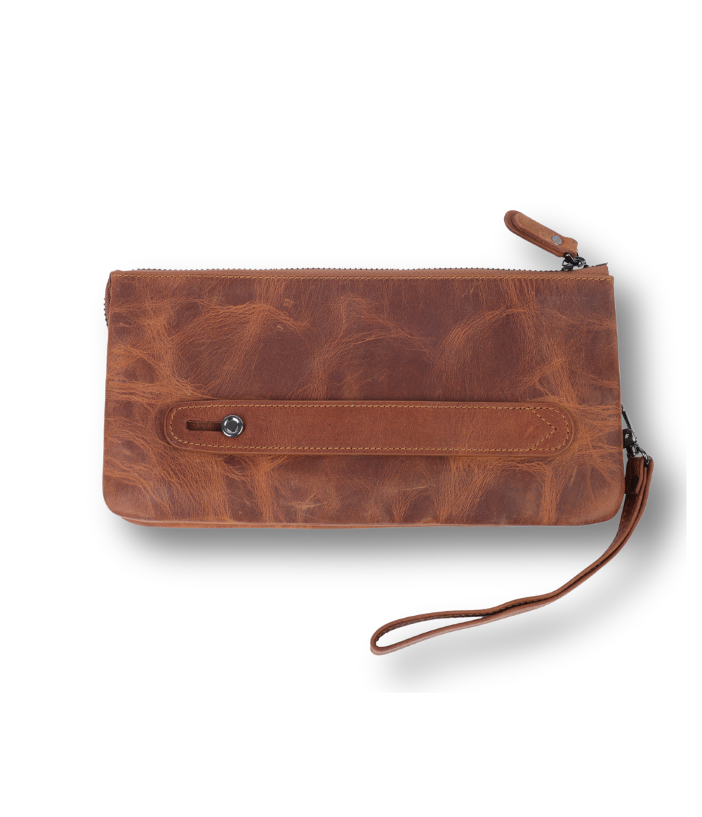 Pochette Belluvi convertibile in borsa a tracolla marrone