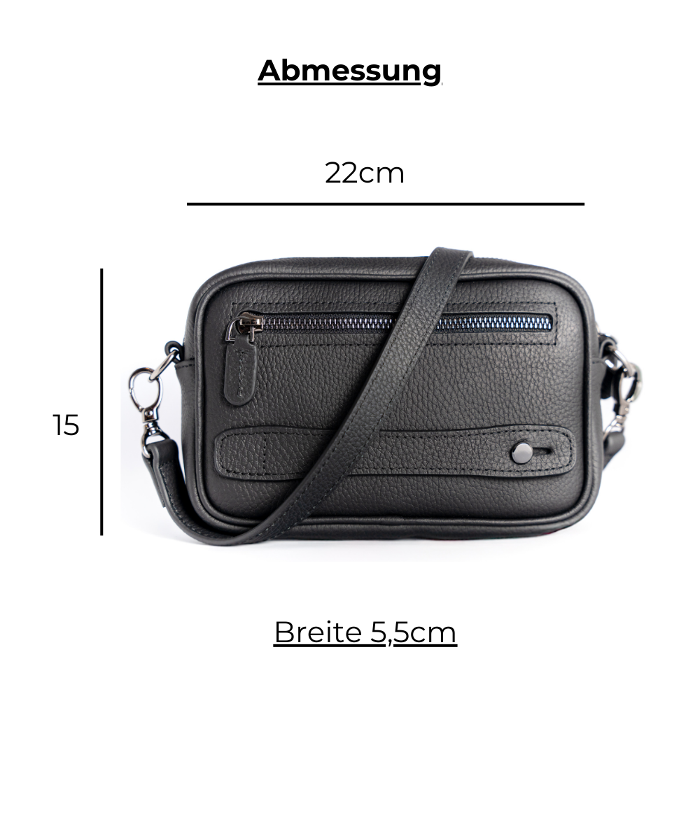 Belluvi Pouch Bag mit Schulterriemen Grau